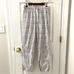 Hanna Andersson Women’s Easter Rainbow Eggs Rabbit Pajama Cotton Pants Small